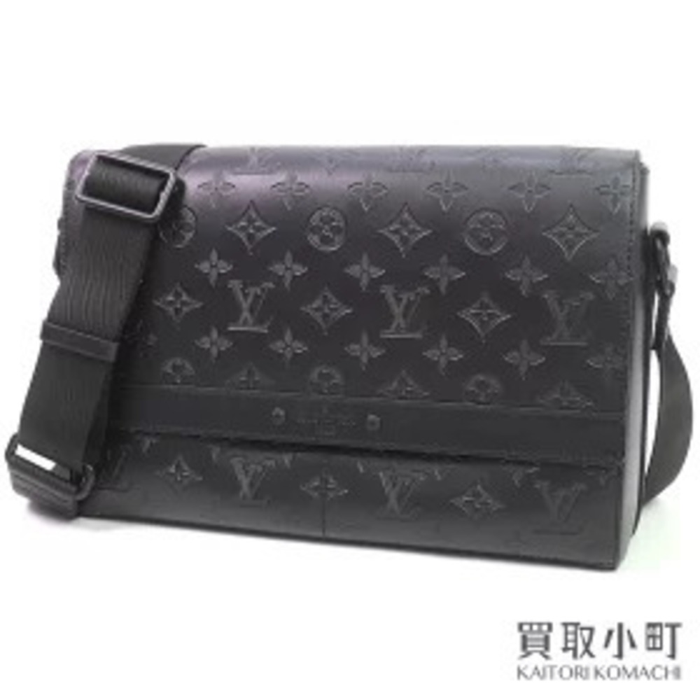 Louis Vuitton Sprinter Messenger Black Monogram Shadow Black Embossed